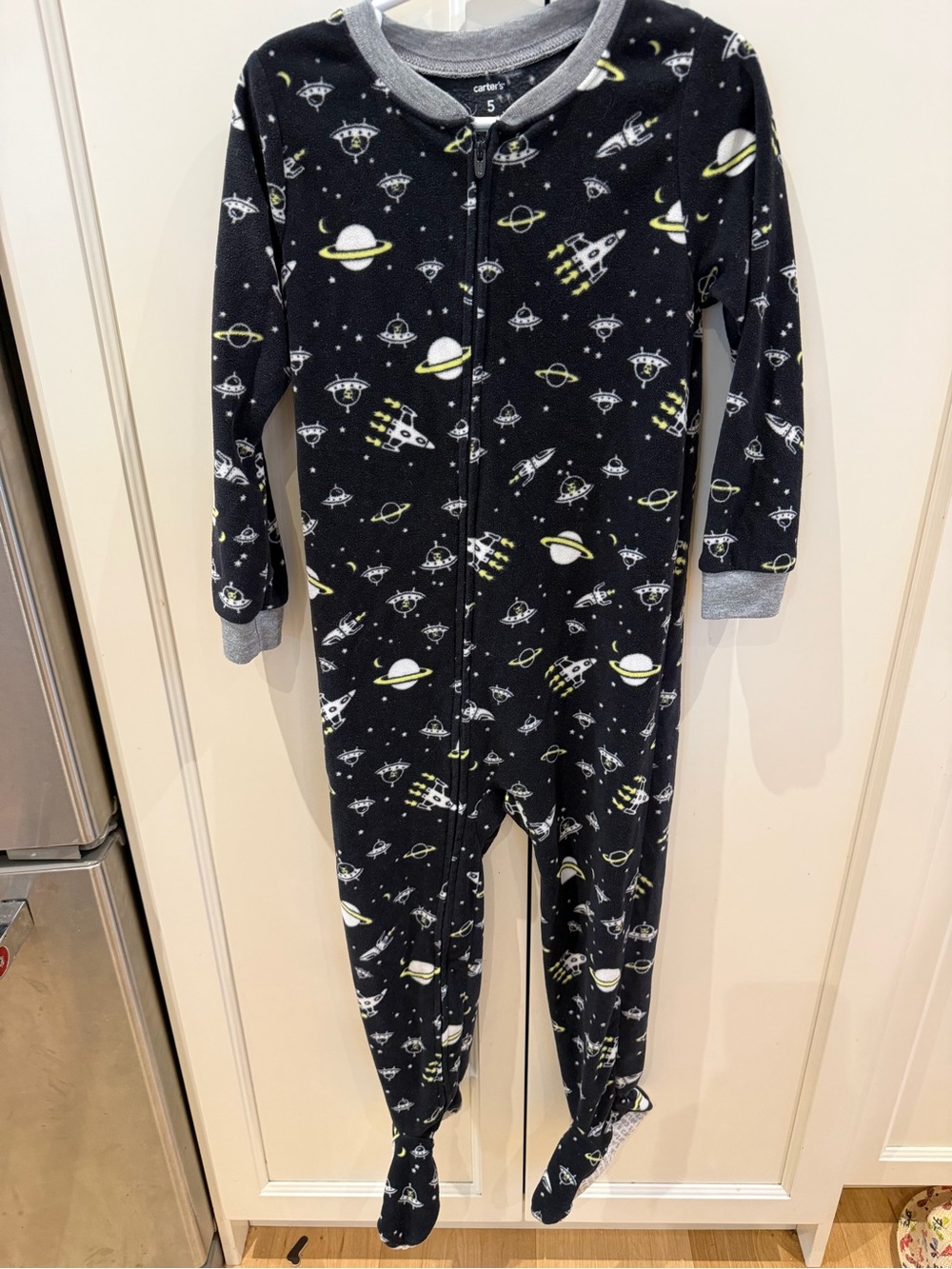Carter's 5t Kids Space Print Navy One-Piece Pajamas
